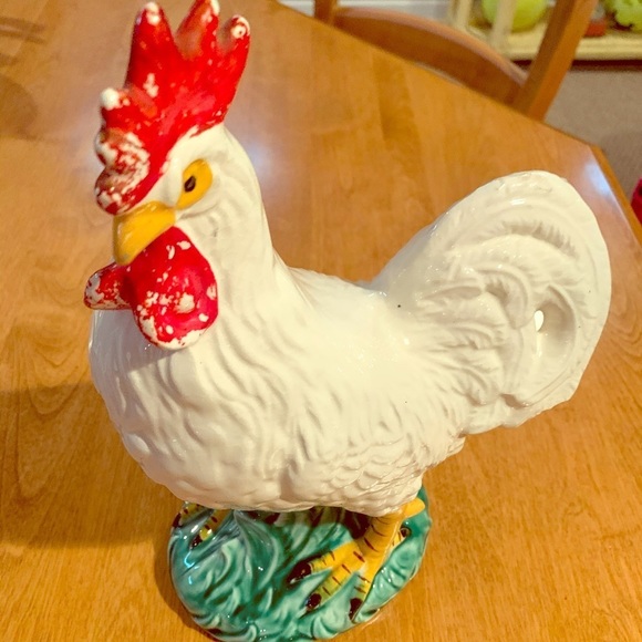 Lefton’s Other - 🌸Vintage Lefton’s 12” All White  Ceramic Rooster